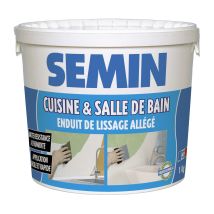 Enduit De Lissage Cuisine Et Salle De Bain Semin - Adapté Aux Pièces Humides - Seau De 1 Kg - Tecnomat