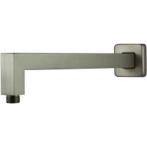 Bras De Douche Carré Couleur Acier Brossé Paffoni Rubinetteria Zsof063st - L. 400 - Steel Looking - Bricoman
