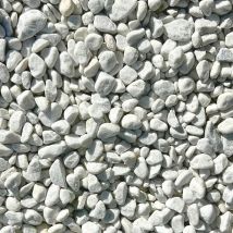 Pack 200kg Galet De Marbre Blanc De Carrare Ø 12/16 Mm (8 Sacs X 25kg) - Livraison Standard - Bricoman