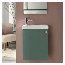 Meuble Lave-mains Ava Vert De Gris - Bricoman
