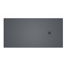 Receveur De Douche En Résine Lm Slate - 200x90 - Ral 7015 - Couleur Graphite – Extra-plat – Valve Et Grille Laquée Incluses – Classe C3 - Bricoman