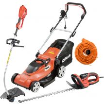 Pack - Dolmar Tondeuse 1600w 41cm Em410 + Coupe-herbe 1000w Et101c + Taille-haie 670w 55cm Ht5510 + Rallonge 40m - Bricoman