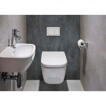 Panneau Habillage Bâti-support Batipanel Béton Noir Mat, Largeur 120 Cm X Hauteur 150 Cm, Ep. 3 Mm - Bricoman