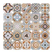 Carrelage Sol / Mur Effet Ciment Patchwork 20x20 Cm Vodevil Octogono Musichalls (vendu Par Boite De 0.96m2) - Bricoman