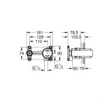 Grohe Eurocube Joy Corps Encastré 1/2" Pour Mitigeur Joystick (23429000) - Bricoman