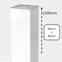 Pilier De Portail Pvc À Sceller Remplissage Béton H 150 X L 8 Cm Blanc - Bricoman