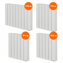 Pack 3 Radiateurs Électriques 1000 W + 1 Radiateur 1500 W Baléares 2 - Thermor - Bricoman