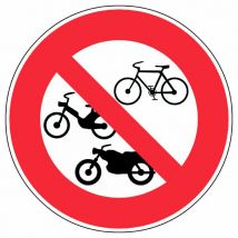 Panneau Interdit Aux 2 Roues - Rigide Ø300mm - 4063485 - Bricoman