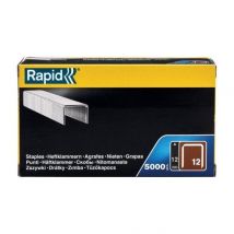 grapa Grapadora 12mm Galvanizado Cromo Grapas Planas N 12 (80) Rapid - Bricoman