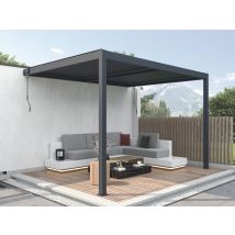 Pergola Adossée Bioclimatique En Aluminium Avec Lames Orientables 11,85 M² - Mandello - Bricoman