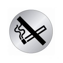 Plaque Signalétique En Aluminium Brossé Non Fumeurs D.75mm Novap 4383163 - Bricoman