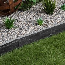 Bordure De Jardin Ardoise Noire 100x10x3 Cm (lot De 10 Bordures Soit 10 Mètres) - Ro'ma Nature - Bricoman