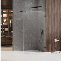 Paroi De Douche À L'Italienne Noire 140 Cm Bora Bora Black - Bricoman