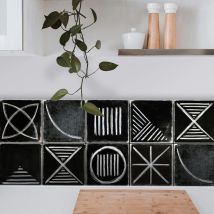 Carrelage Mural Décoratif Mat Ceragni Inca Noir 15x15 (carton Avec 44 Unités = 1 M2) - Bricoman