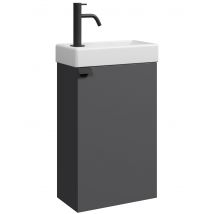 Meuble Lave-mains Apollo Anthracite 40x22 Cm Meuble De Rangement Meuble D'Évier - Bricoman