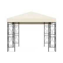 Gazebo Da Giardino In Metallo Stile Ferro Battuto - 9 M² - Nero - Fidala - Bricoman