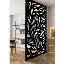 Cloison De Separation Bois Type Claustra Décorative Ninon Mdf Noir Dans La Masse L.120 X H.250 X P.1,9 Cm - Bricoman
