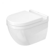 Wc En Céramique Suspendu Sans Bride, Fixation Durafix 36 X 54 X 40 Cm Blanc,+ Abattant Blanc - Bricoman