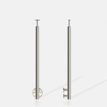Poteau En Inox 316 Non Percé Fixation À L'Anglaise (en Applique) - Bricoman