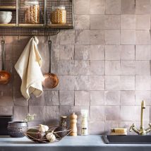 Carrelage Zellige Marocain Gris De Lin 10x10 Cm (vendu Par 0,5 M²) - Ro'ma Nature - Bricoman