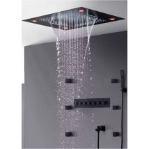 Composition De Douche Thermostatique Multifonctions À Led - 600x800 Mm - Bricoman