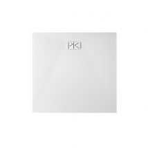 Receveur De Douche 90 X 90 Cm En Résine Effet Pierre Blanc Mat Kinedo Pietraviva Pipiv249090bm - Blanc - Bricoman