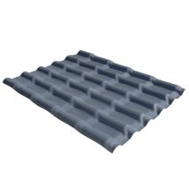 Plaque Pvc Imitation Tuile Mini 110 X 90 Cm - Coloris - Gris Anthracite, Largeur - 90 Cm, Longueur - 110 Cm - Bricoman