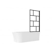 Baignoire Douche Blanche Avec Pare Baignoire Pivotant - 201 L - Angle Droit - Ponticola - Bricoman