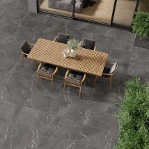Dalle Sur Plots Toscana 2cm Anthracite R11 60x60cm - Réflex Boutique - Bricoman