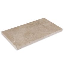 Dessus De Marche Travertin Beige Nuancé 61x33x3 Cm Bord Droit (à L'Unité) - Ro'ma Nature - Tecnomat