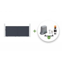 Portail Coulissant Motorisé 4m Eiger H.160cm + Motorisation Tanker C600 - Bricoman