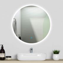 Ocean Miroir Lumineux Rond, L.90 X H.90 Cm, Miroir Led Avec Antibuée - Bricoman