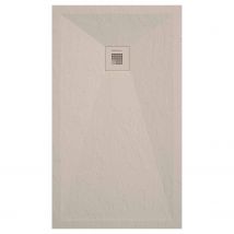 Receveur De Douche Crème Ardoise Stone Plus, Grille De Couleur - 160 X 90 Cm - Bricoman