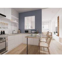 Verrière Atelier En Aluminium Thermolaqué - 90x105 Cm - Blanc - Bayview - Bricoman