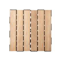 Dalle En Bois Teck Naturel (lot De 4) - Miel 30 X 30 Cm - Bricoman
