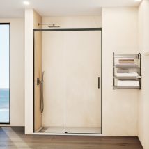 Paroi De Douche Fixe+coulissant 130-135 Cm. Modèle: Basica Titane - Bricoman