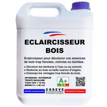 Eclaircisseur Bois - 4x5 L - Codeve Bois - Décolorer, Blanchir Ou Éclaircir Un Bois, Escalier Ou Sol Trop Foncé. - Bricoman