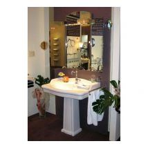 Lavabo Sur Colonne Louxor Monotrou Blanc Sarreguemines - Bricoman