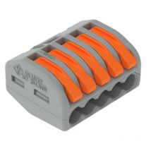 Borne Wago 222 5x4mm² À Leviers Souple & Rigide - Boite De 40 - Wago - 222-415 - Bricoman