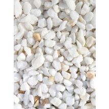 Crystal White Gravier Marbre Concassé 500kg Minibag 0,35m3 (9 - 12mm (dimension Standard)) - Bricoman