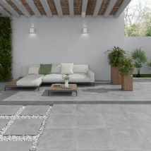 Dalle Extérieure Grise L.60xl.60 Cm - Epaisseur 20 Mm - Bricoman