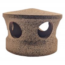 Lanterne De Toiture En Terre Cuite Rouge Clair Tacheté Noir, Chapeau Pour Tuile À Douille, Passage Tuyau D 150 Mm - Bricoman
