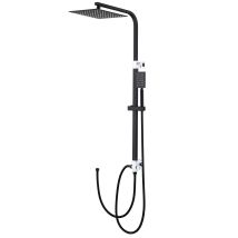 Colonne Douche Noir Sans Mitigeur Système Douche Avec Douchette À Main/tête Douche,ensemble Douche Hauteur Réglable 690-1130cm Salle Bain,eu Modèle - 