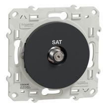 Odace Prise Satellite - Anthracite - Bricoman