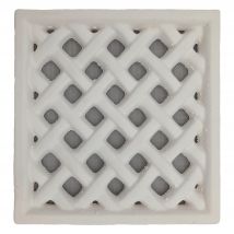 Grille D’aération Claustra Terre Cuite Blanche – 25 X 24 Cm - Bricoman