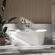Bernstein - Baignoire Murale En Acrylique Sanitaire Blanc Brillant 170x80x57cm - Sans Robinet - Tecnomat