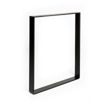 Pied Meuble Rectangle Fixe Acier Mat Noir, 40 Cm - Bricoman