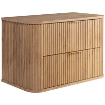 Meuble Sous Vasque À Suspendre Glamour Chêne Craft D'Or 80 Cm - Bricoman