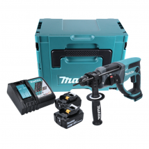 Makita Dhr 202 Rtj 18 V Perforateur Burineur Sds-plus Avec Boîtier Makpac + 2x Batteries 5,0 Ah + Chargeur - Bricoman