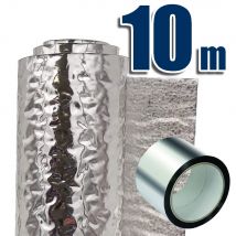 Isolation Thermique Réfléchissante Sols (15m² : 10m X 1,5m + 10m De Ruban). Pour Le Chauffage Au Sol Et Revêtements. 100 % Aluminium Et Polyéthylène -